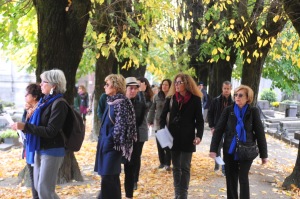 Melania Mazzucco al Cimitero Monumentale di Milano Foto di Carlo Rotondo